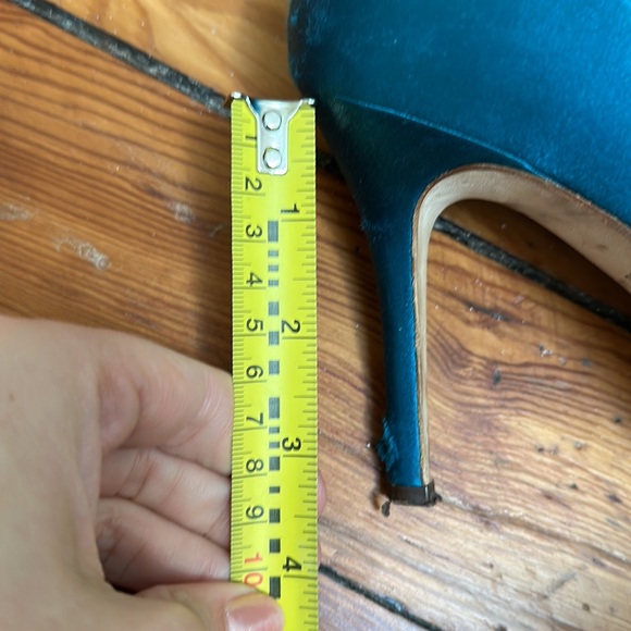 Kate Spade Kamille Teal Satin Heels - Picture 8 of 8